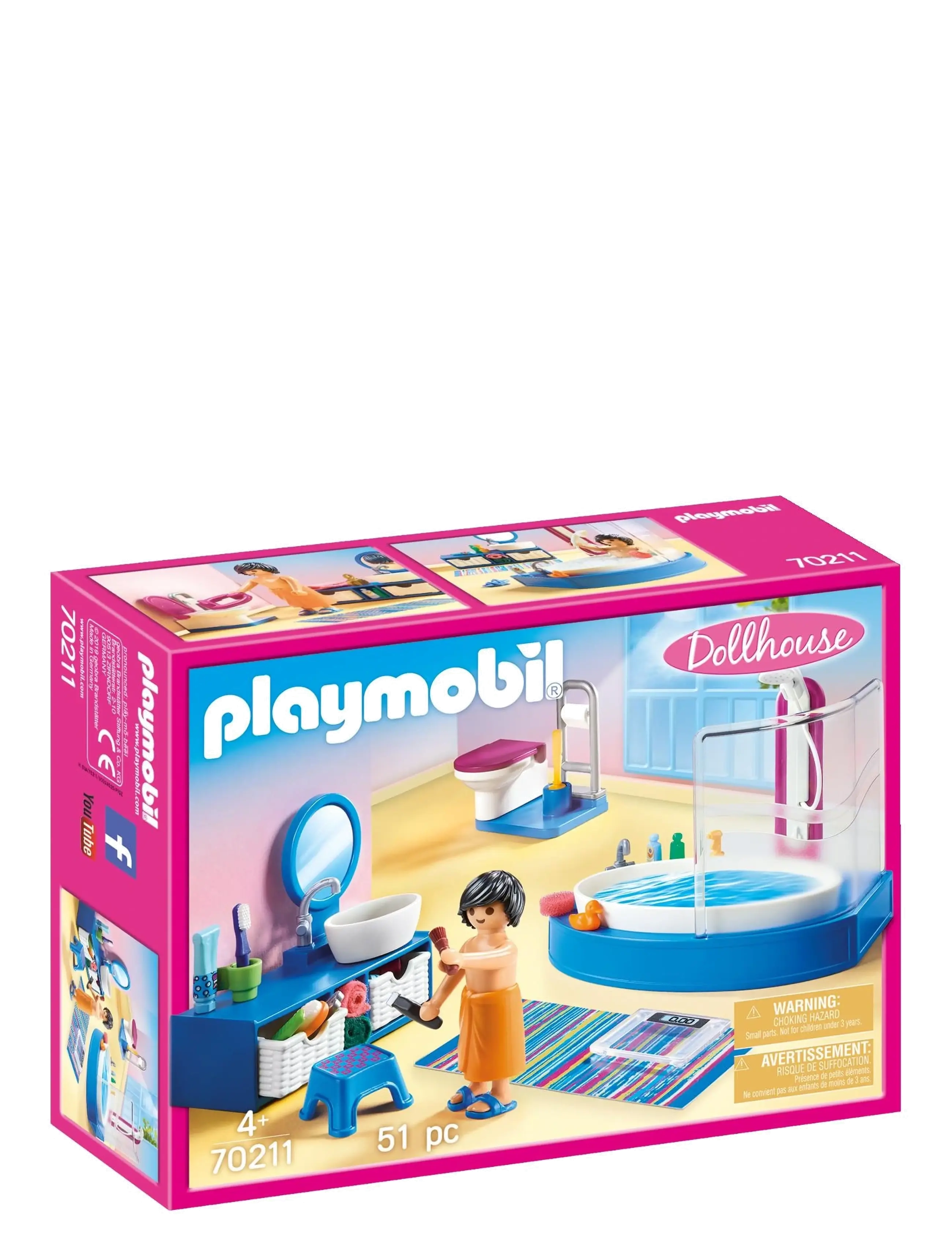 PLAYMOBIL Badeværelse Med Badekar Patterned - One Size - Kinder