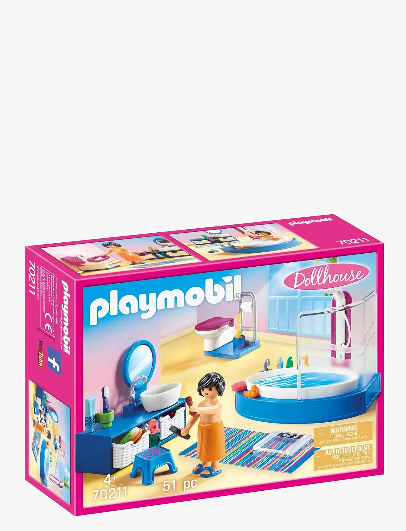 PLAYMOBIL Playmobil Dollhouse Bathroom With Tub 70211 – playmobil  dollhouse – shop at Booztlet