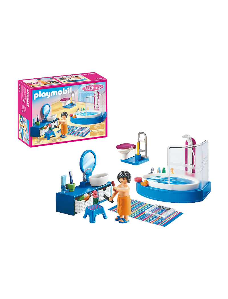 PLAYMOBIL - PLAYMOBIL Dollhouse Bathroom with Tub - 70211 - kingitused alla 30€ - multicolored - 0