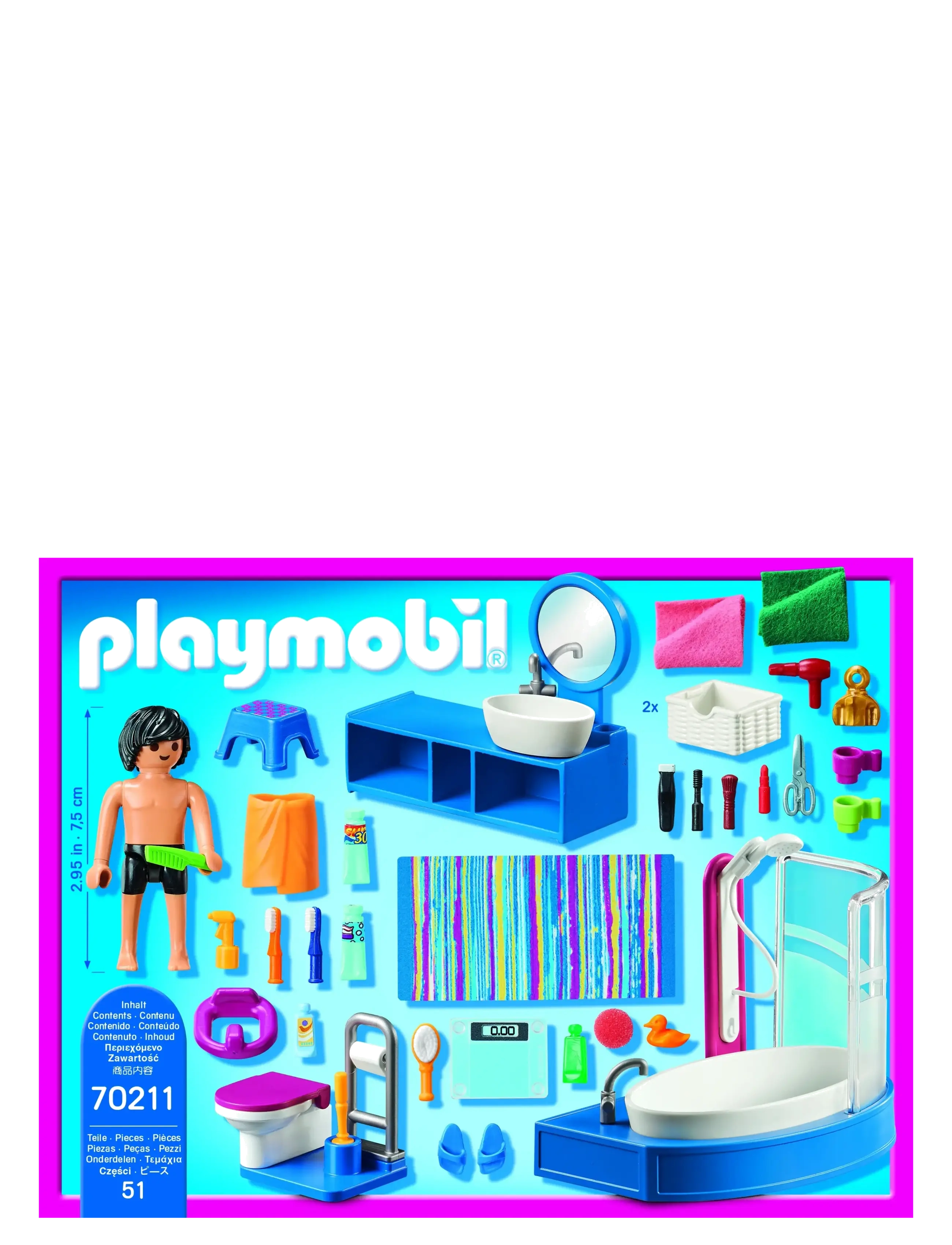 PLAYMOBIL - PLAYMOBIL Dollhouse Badeværelse - 70211 - playmobil dollhouse - multicolored - 2