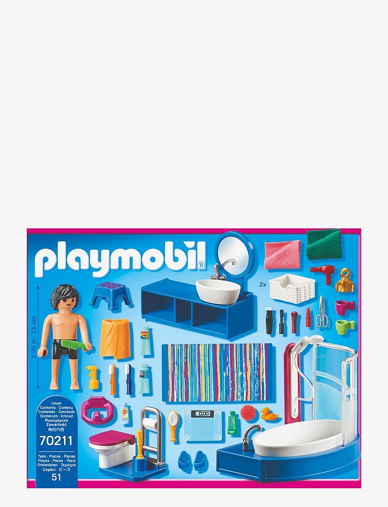 PLAYMOBIL - PLAYMOBIL Dollhouse Bathroom with Tub - 70211 - kingitused alla 30€ - multicolored - 2