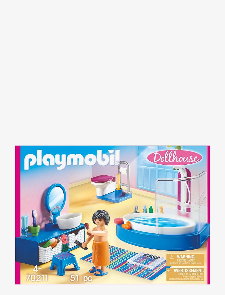 PLAYMOBIL - Bathroom with Tub - playmobil dollhouse - multicolored - 5