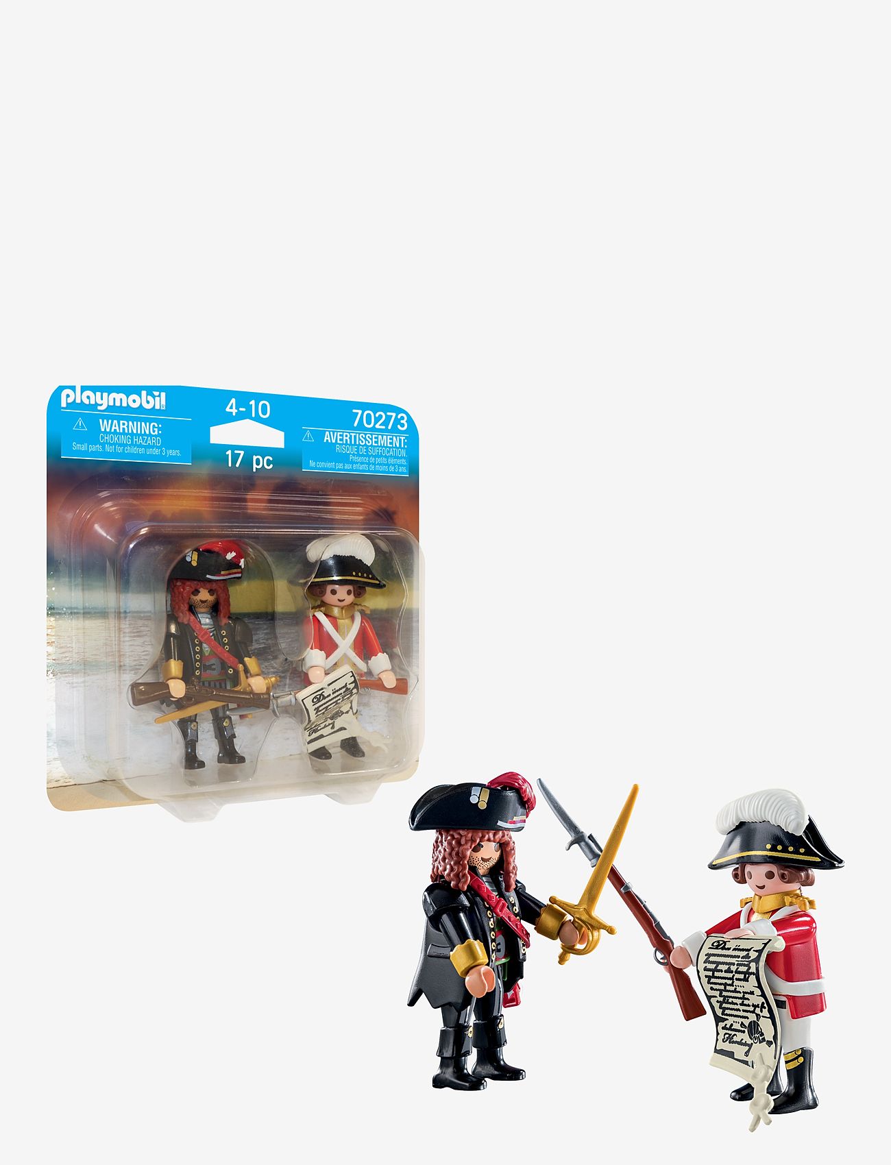 PLAYMOBIL - PLAYMOBIL DuoPacks Piratkapten och rödrock - 70273 - lägsta priserna - multicolored - 0