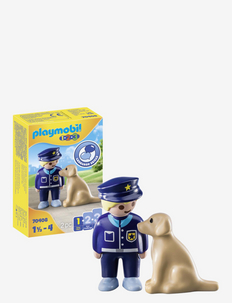 PLAYMOBIL 1.2.3 Police Officer with Dog - 70408, PLAYMOBIL
