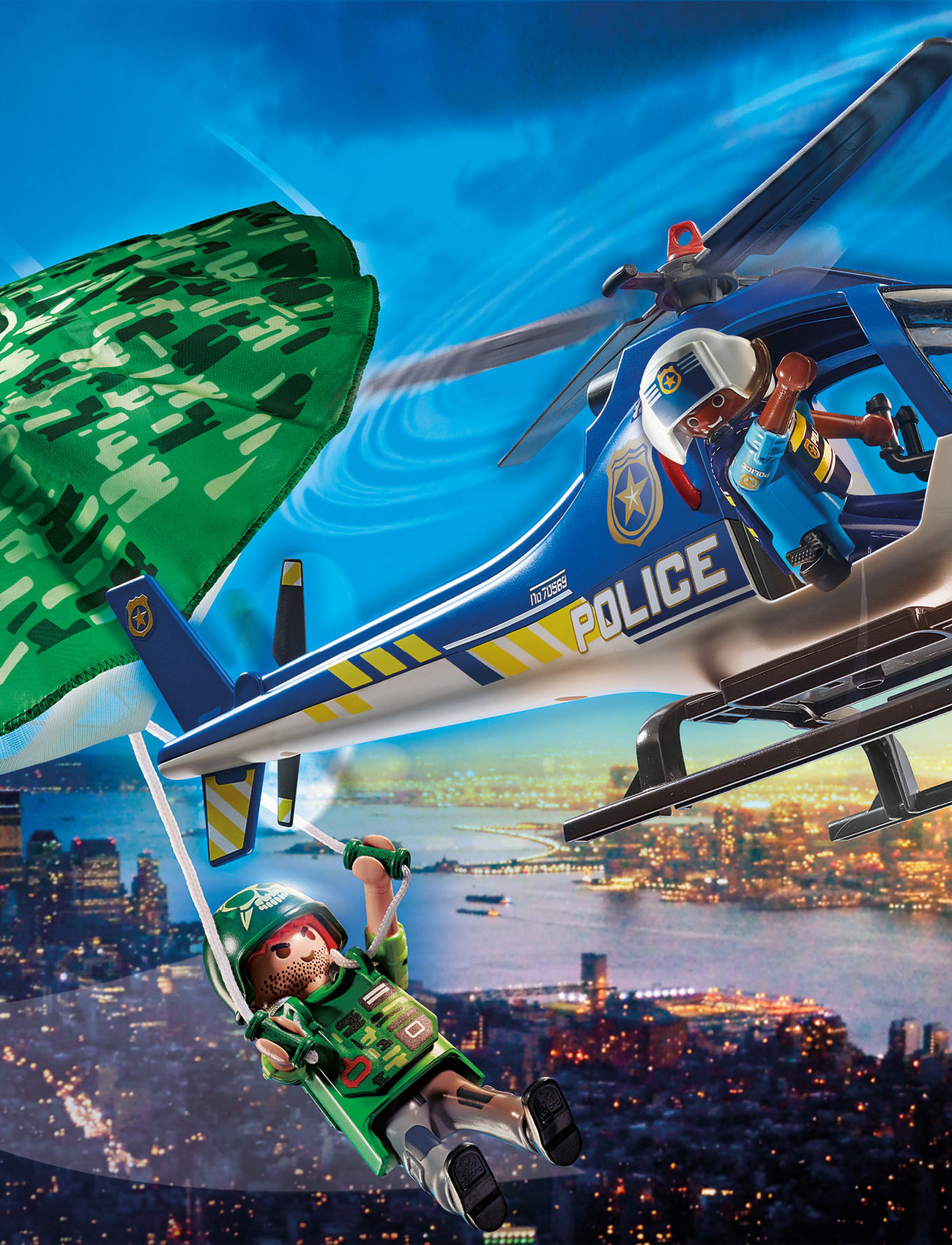 PLAYMOBIL - PLAYMOBIL City Action Police Parachute Search - 70569 - playmobil city action - multicolored - 1