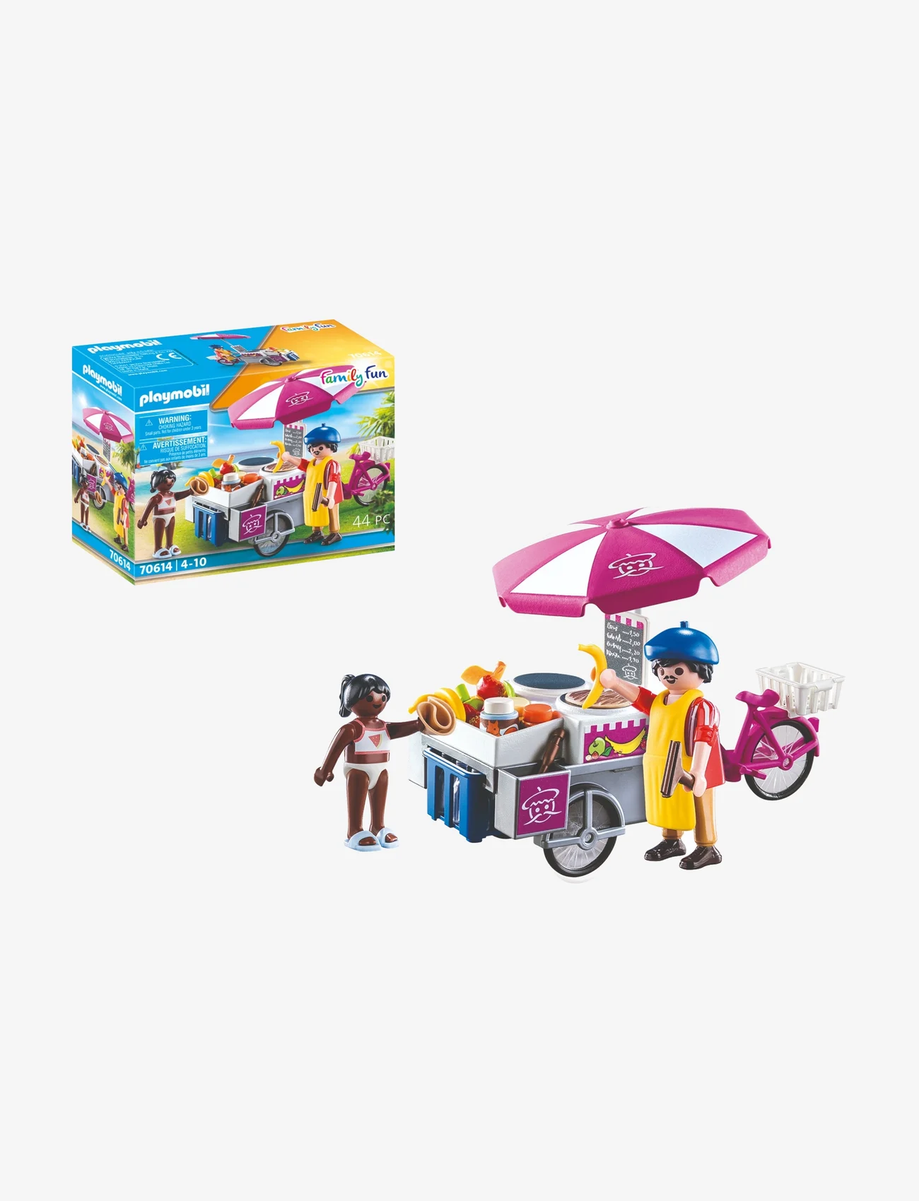 PLAYMOBIL - PLAYMOBIL Family Fun Crêpe Cart - 70614 - playmobil family fun - multicolored - 0