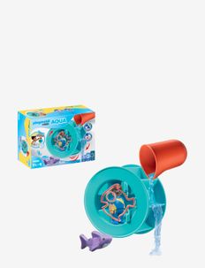 PLAYMOBIL 1.2.3 Aqua Water Wheel with Baby Shark - 70636, PLAYMOBIL