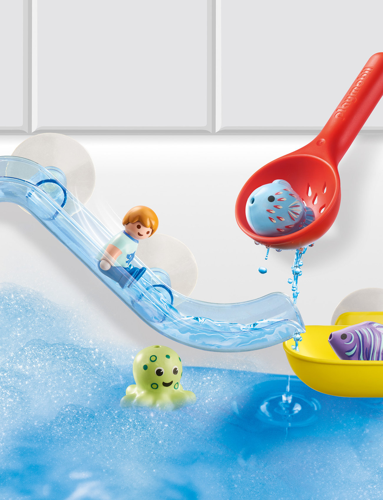 PLAYMOBIL - PLAYMOBIL 1.2.3 Aqua Water Slide with Sea Animals - 70637 - playmobil 1.2.3 - multicolored - 1