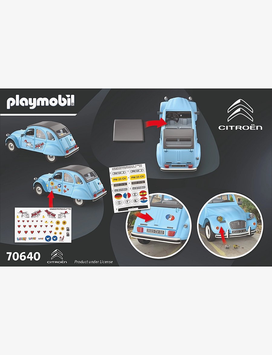 PLAYMOBIL - PLAYMOBIL Classic Cars Citroën 2CV - 70640 - playmobil cars - multicolored - 3