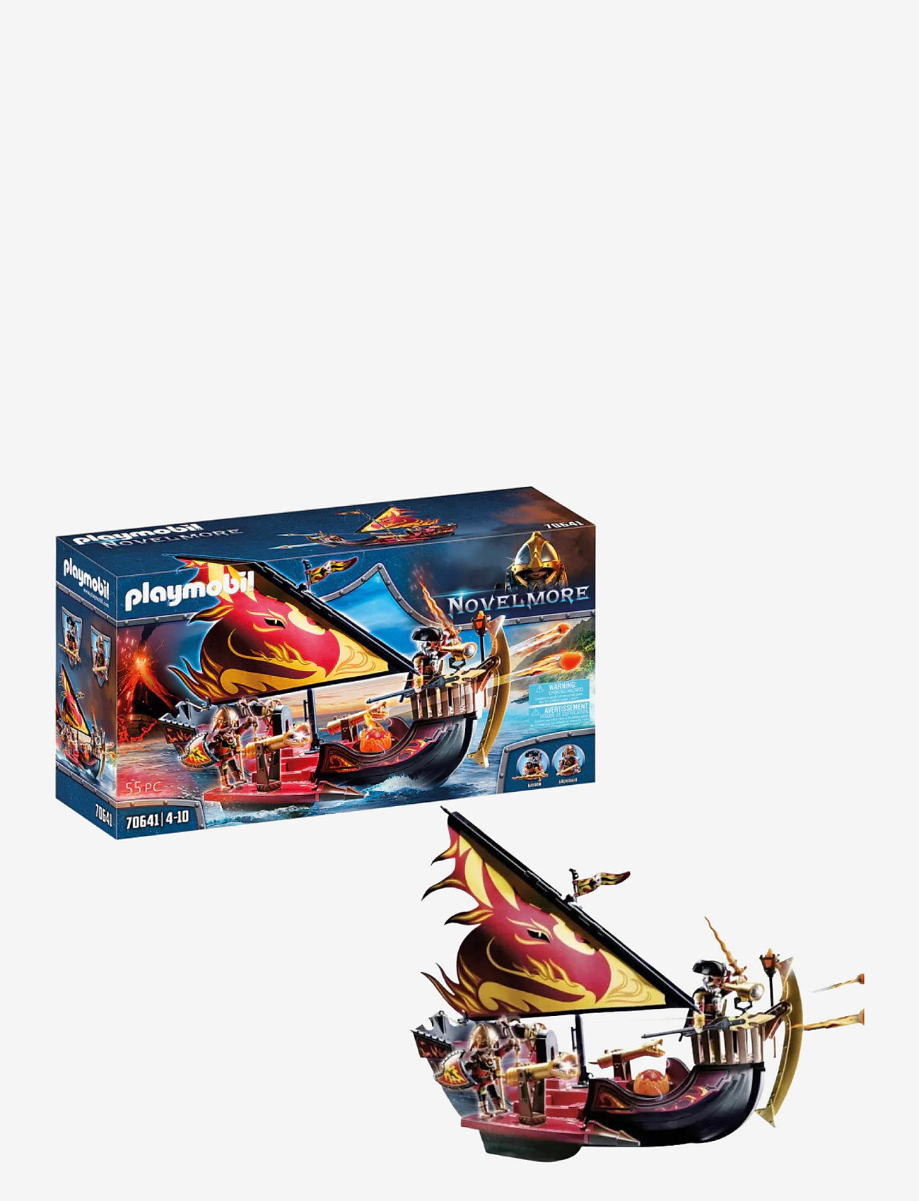 PLAYMOBIL - PLAYMOBIL Novelmore Burnham Raiders Fire Ship - 70641 - playmobil novelmore - multicolored - 0