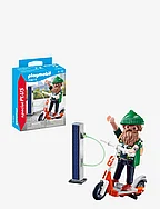 PLAYMOBIL Special Plus Hipster med el-scooter - 70873 - MULTICOLORED