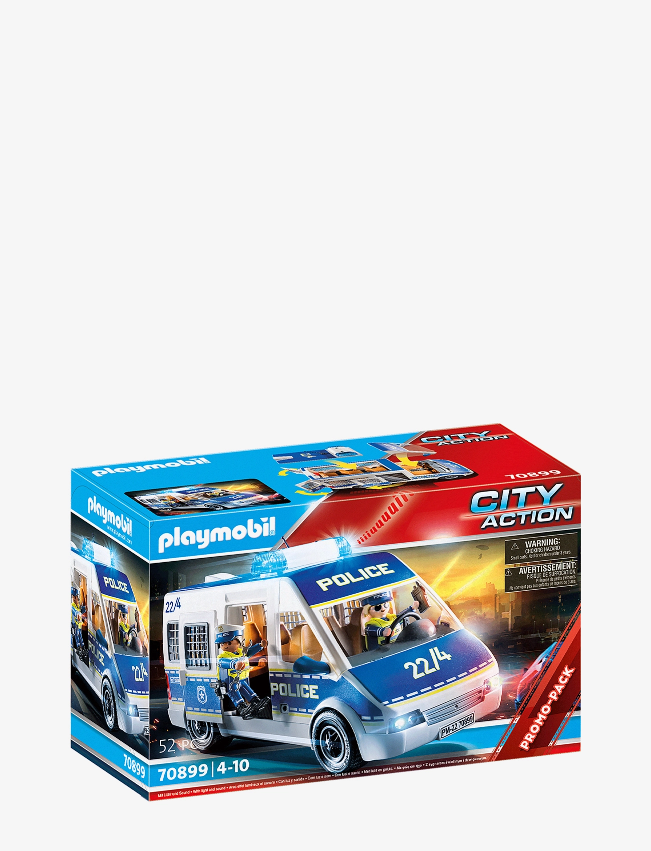 PLAYMOBIL - PLAYMOBIL City Action Police Van with Lights and Sound - 70899 - multicolored - 0