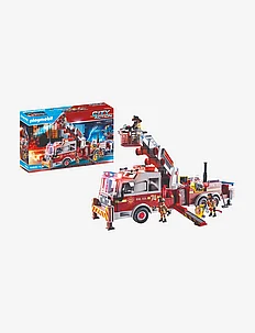 PLAYMOBIL City Action US Fire Engine with Tower Ladder - 70935, PLAYMOBIL