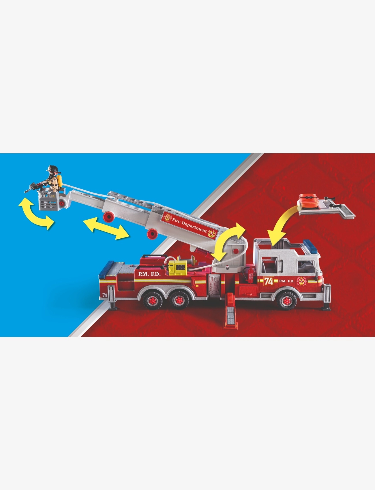 PLAYMOBIL - PLAYMOBIL City Action Brandbil: US Tower Stige - 70935 - multicolored - 1