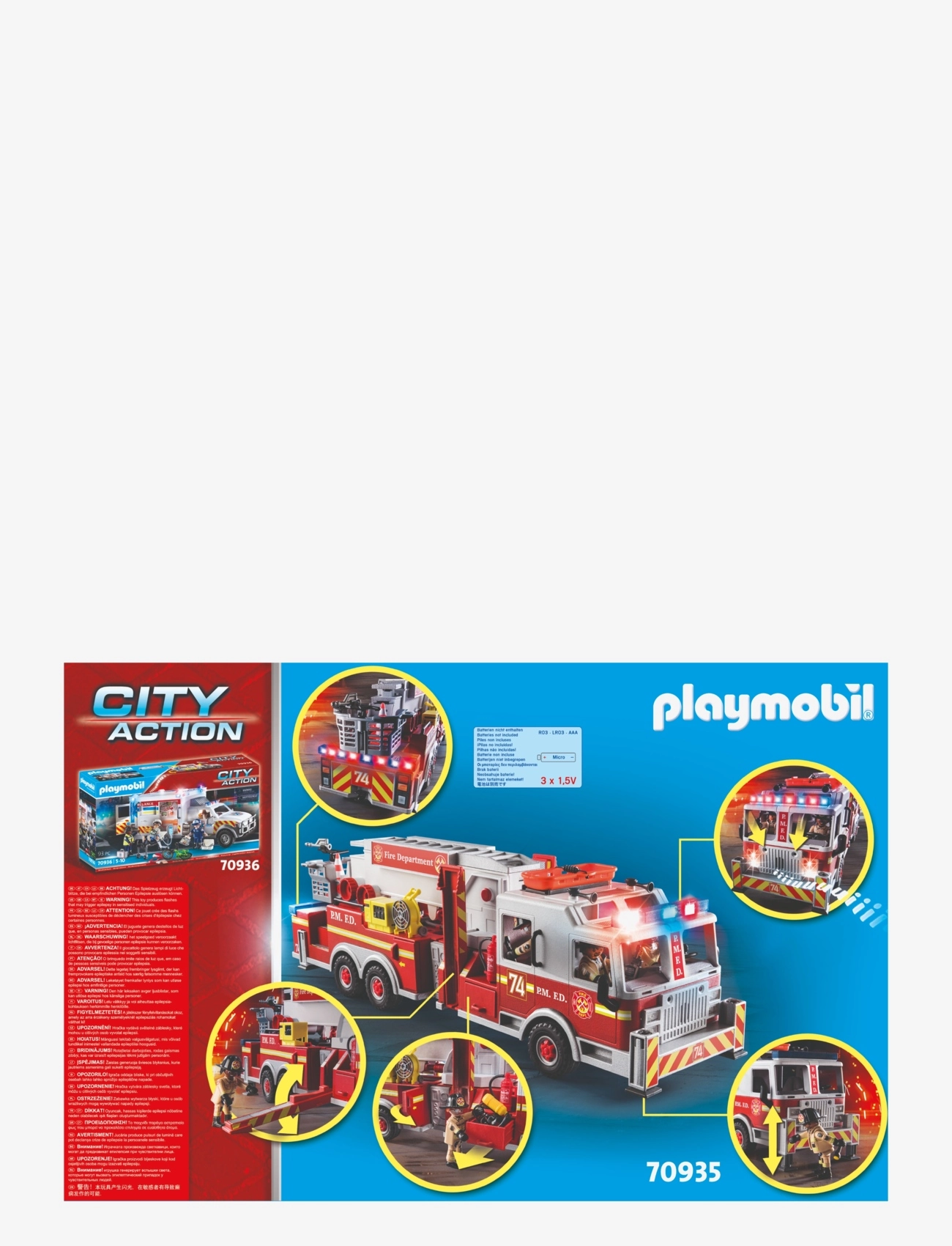 PLAYMOBIL - PLAYMOBIL City Action Brandbil: US Tower Stige - 70935 - multicolored - 3