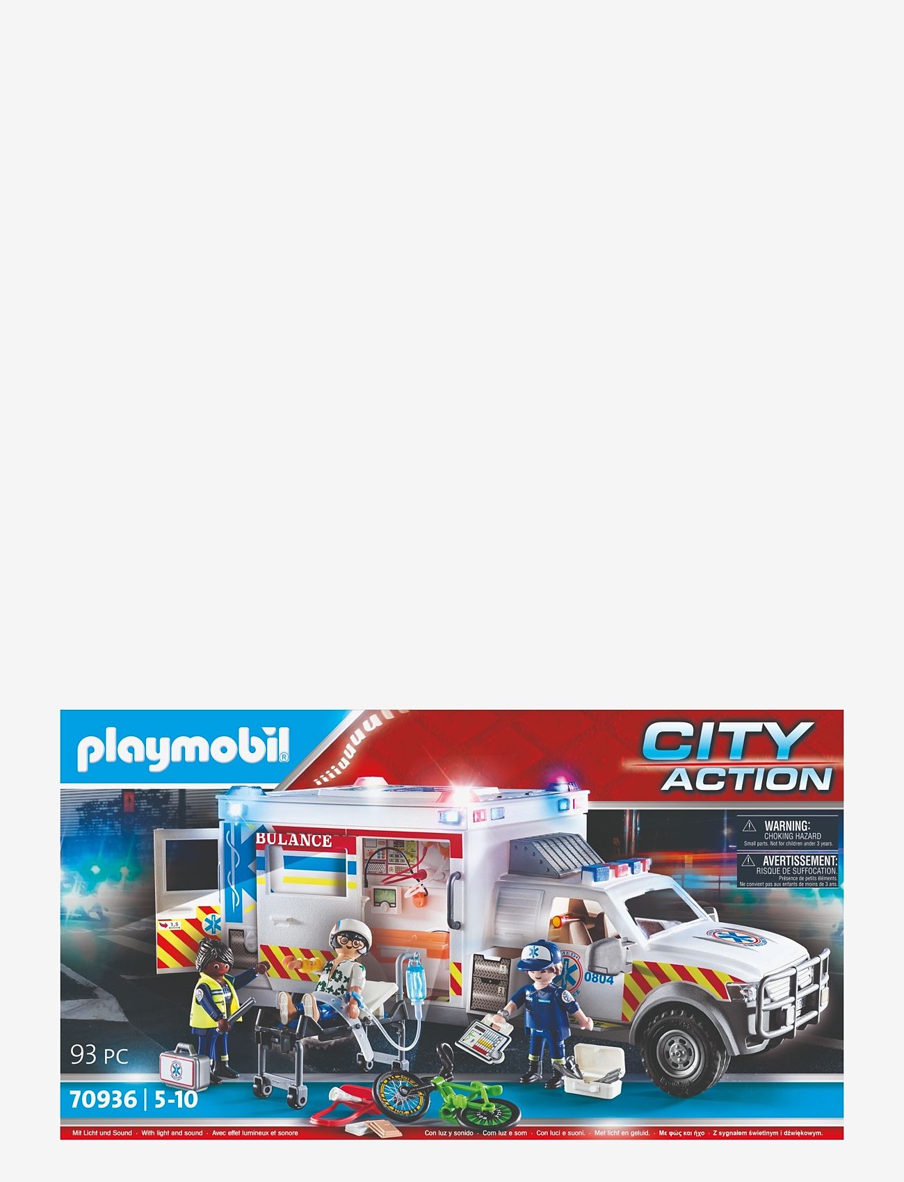 PLAYMOBIL - PLAYMOBIL City Action Räddningsfordon: US Ambulans - 70936 - playmobil city action - multicolored - 5