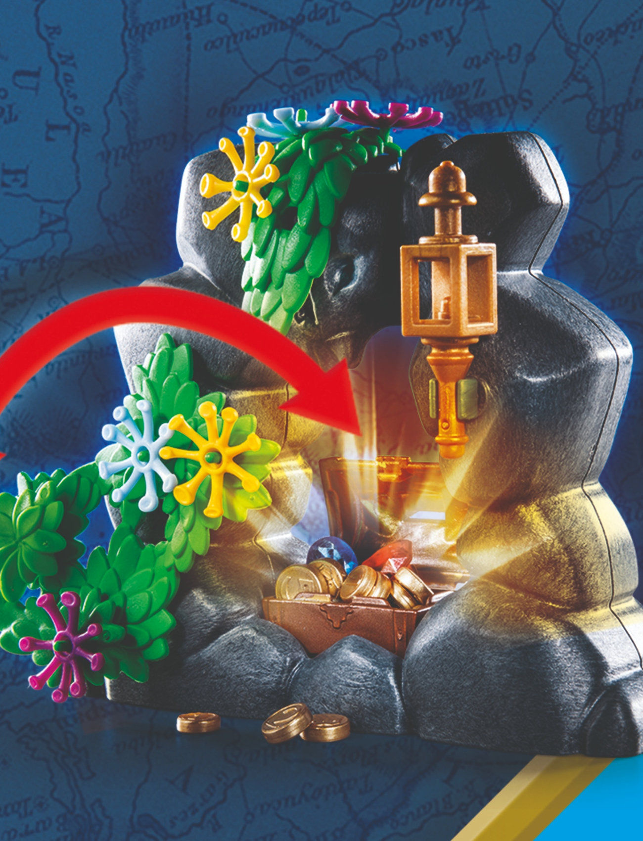 PLAYMOBIL - PLAYMOBIL Pirates Pirate Treasure Island with Skeleton - 70962 - de laveste prisene - multicolored - 1