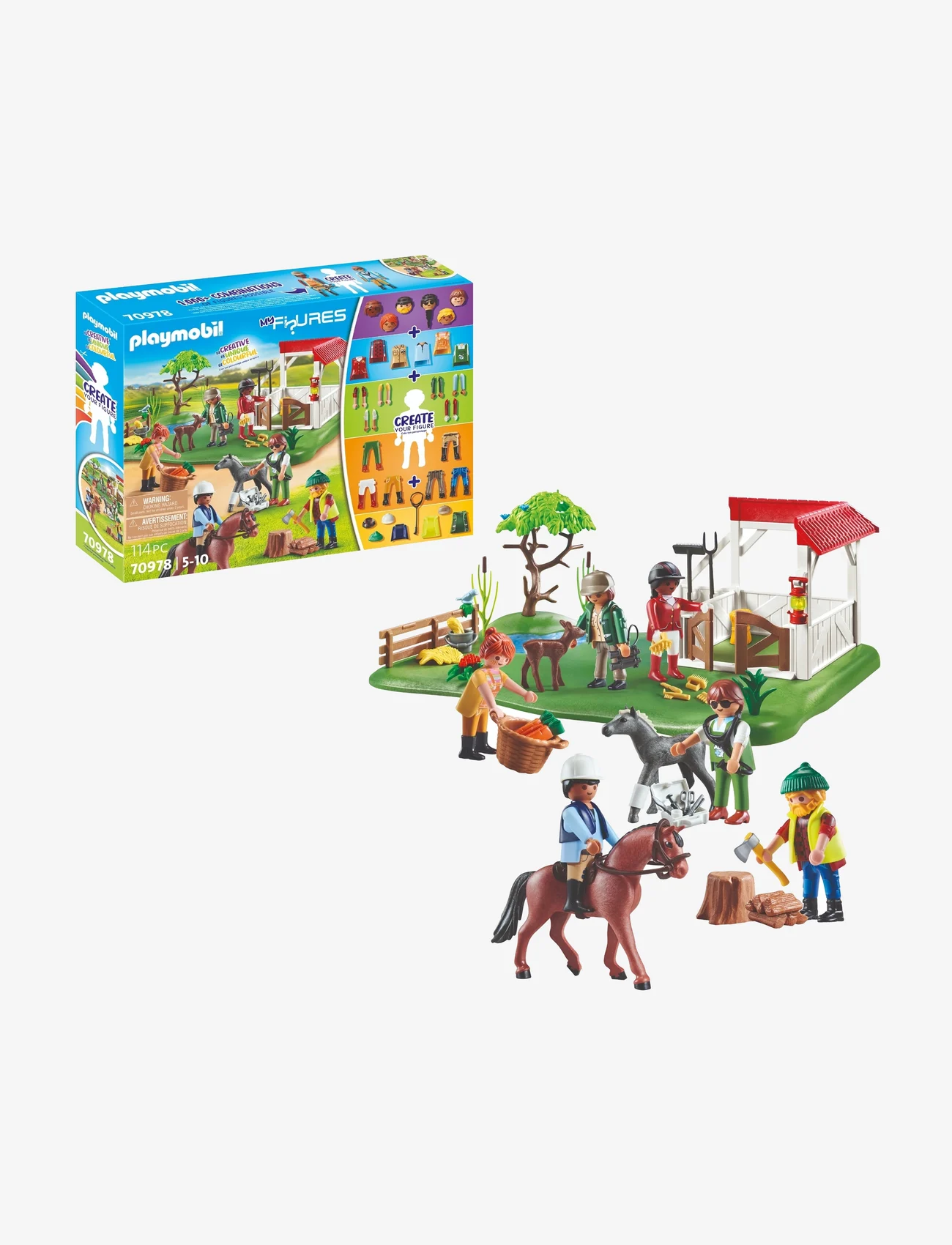 PLAYMOBIL - PLAYMOBIL My Figures: Horse Ranch - 70978 - birthday gifts - multicolored - 0
