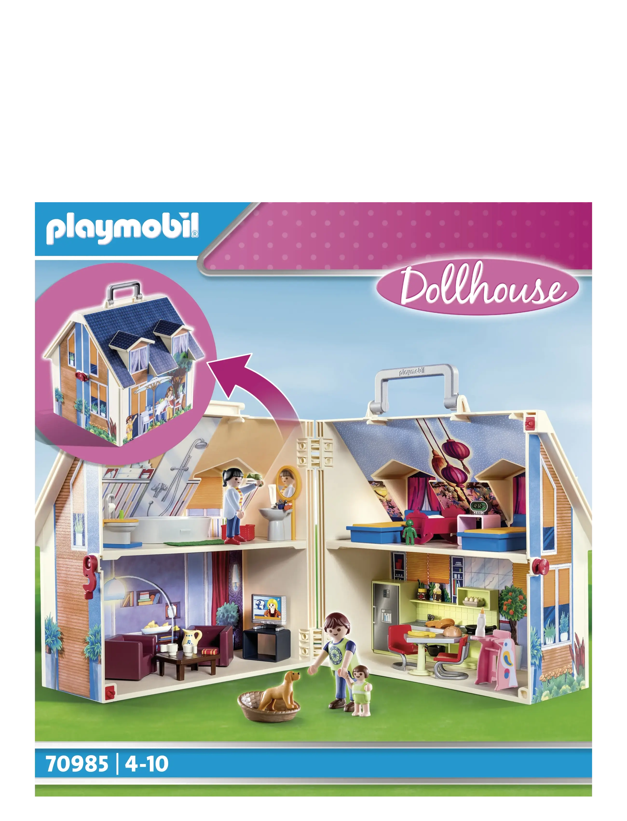 PLAYMOBIL - PLAYMOBIL Dollhouse Mit tag-med-dukkehus - 70985 - playmobil dollhouse - multicolored - 3
