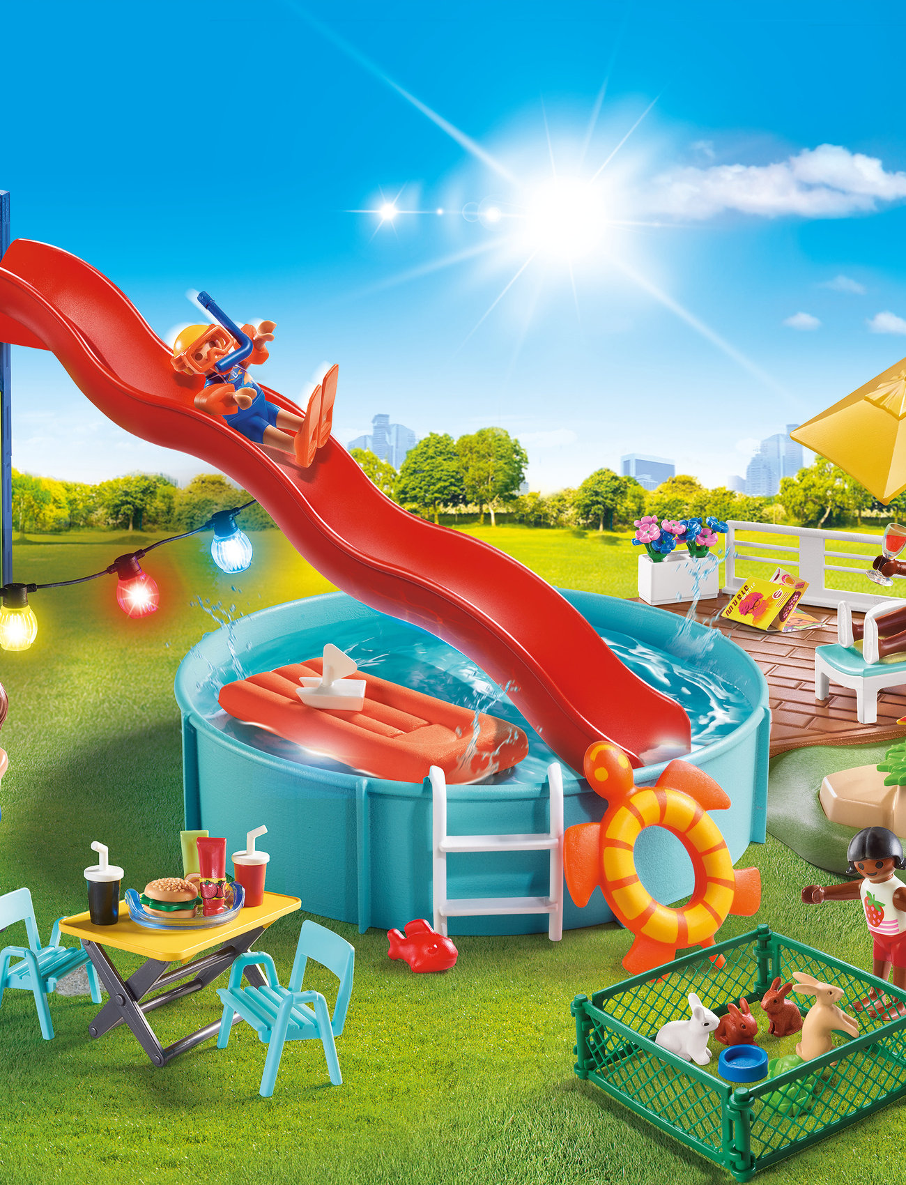 PLAYMOBIL - PLAYMOBIL City Life Pool Party - 70987 - playmobil city life - multicolored - 1