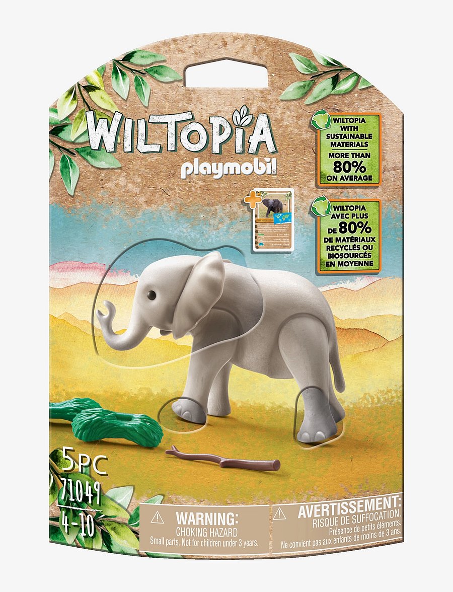 PLAYMOBIL - PLAYMOBIL Wiltopia Young Elephant - 71049 - playmobil wiltopia - multicolored - 3