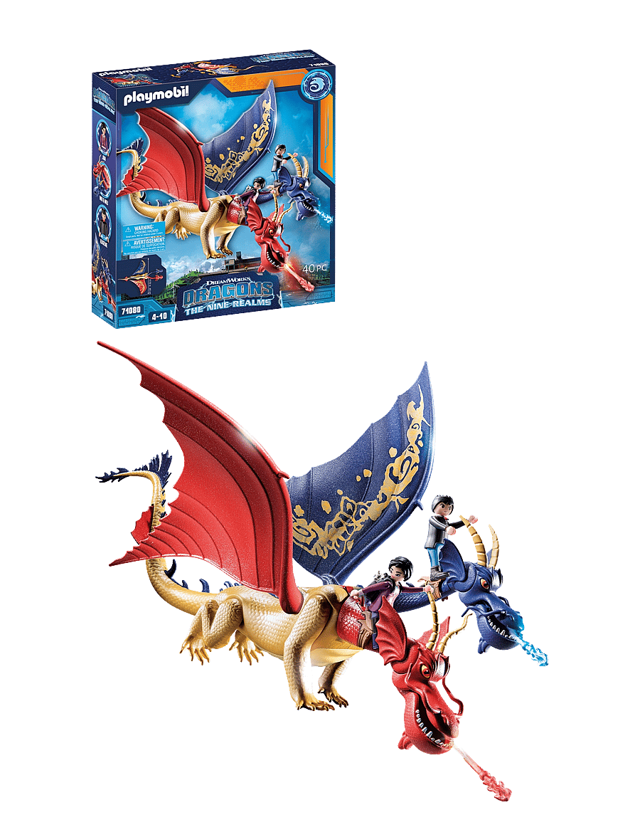 PLAYMOBIL - PLAYMOBIL How To Train Your Dragon Dragons: The Nine Realms - Wu & Wei with Jun - 71080 - multicolored - 0