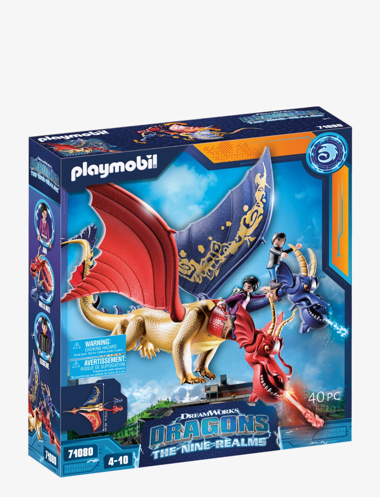 PLAYMOBIL - PLAYMOBIL How To Train Your Dragon Dragons: The Nine Realms - Wu & Wei with Jun - 71080 - multicolored - 2