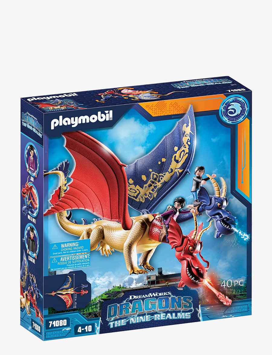 PLAYMOBIL - PLAYMOBIL How To Train Your Dragon Dragons: The Nine Realms - Wu & Wei with Jun - 71080 - multicolored - 2
