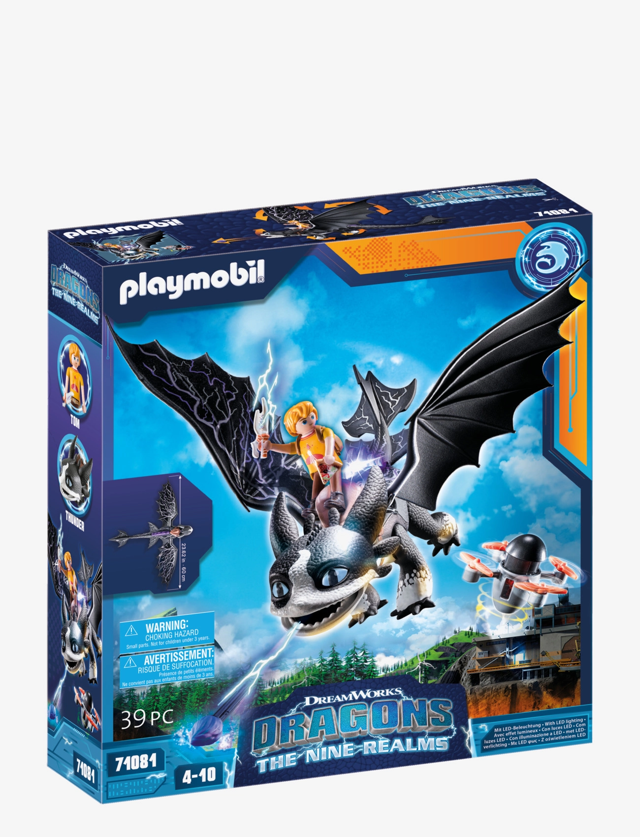 PLAYMOBIL - PLAYMOBIL How To Train Your Dragon Dragons: The Nine Realms - Thunder & Tom - 71081 - multicolored - 2