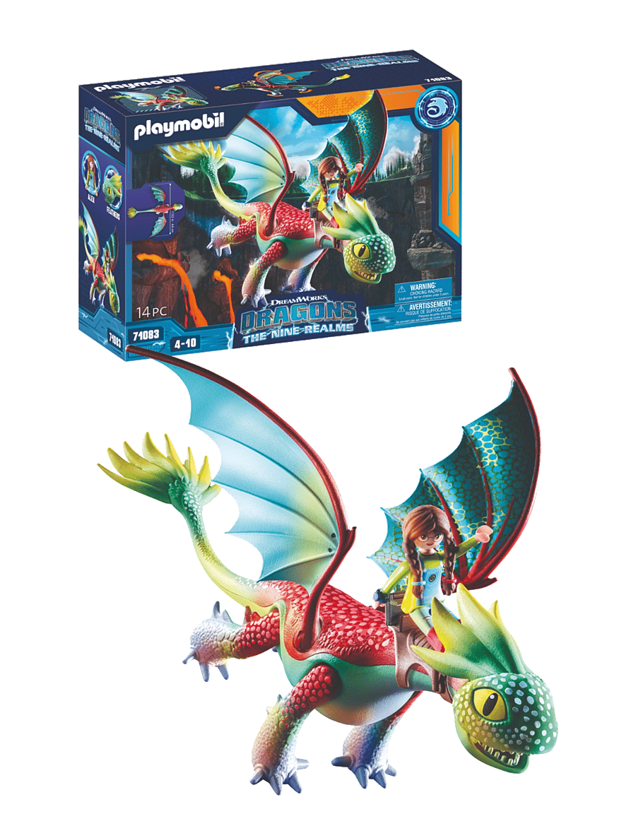 PLAYMOBIL - PLAYMOBIL How To Train Your Dragon Dragons: The Nine Realms - Feathers & Alex - 71083 - multicolored - 0