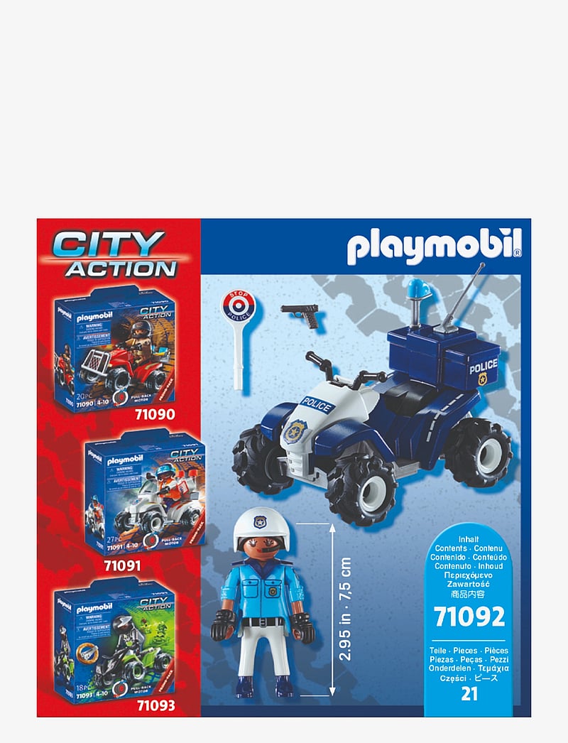 PLAYMOBIL - PLAYMOBIL City Action Police Quad - 71092 - playmobil city action - multicolored - 4