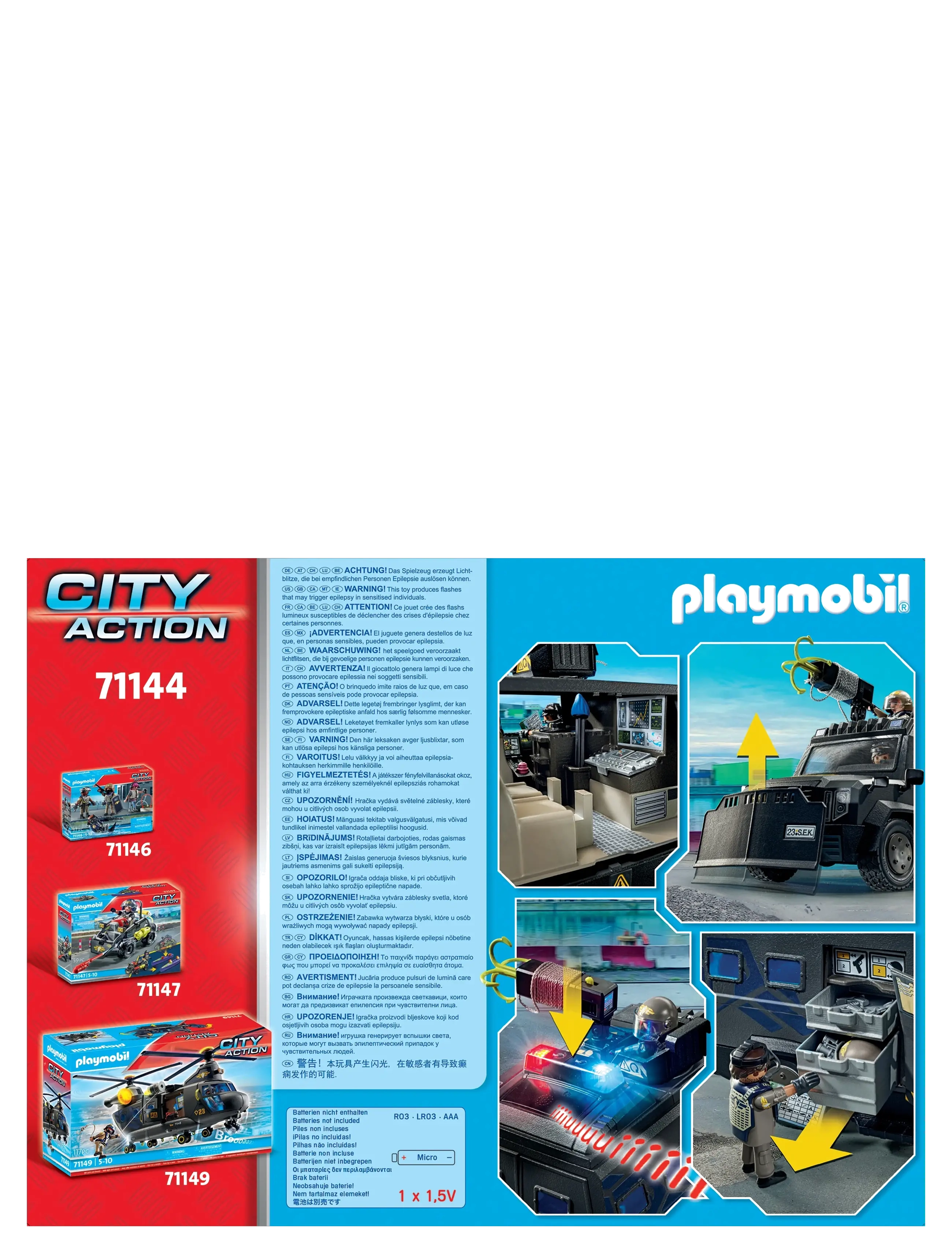 PLAYMOBIL - PLAYMOBIL City Action SWAT-ATV - 71144 - playmobil city action - multicolored - 2