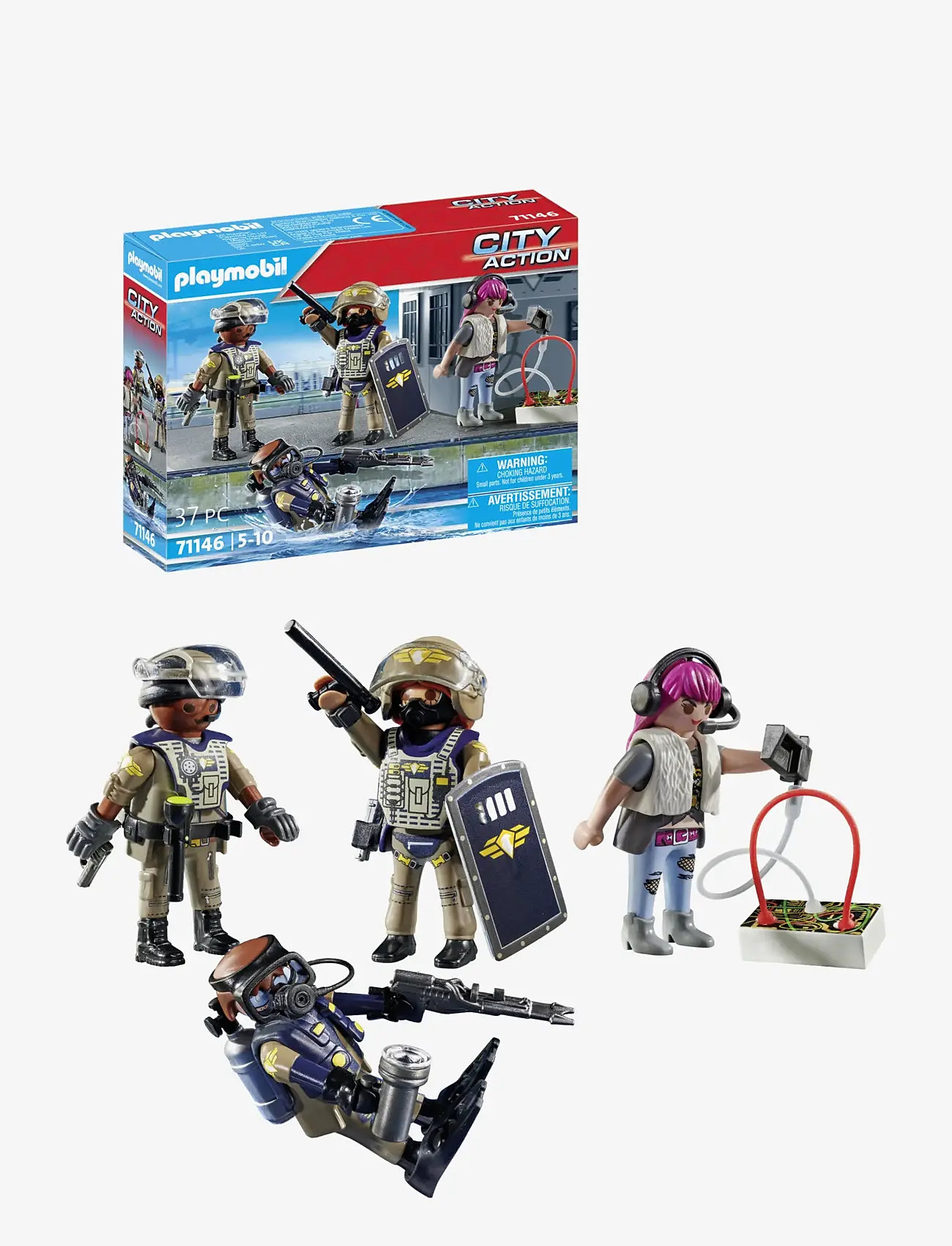 PLAYMOBIL - PLAYMOBIL City Action Tactical Unit - Figure Set - 71146 - playmobil city action - multicolored - 2