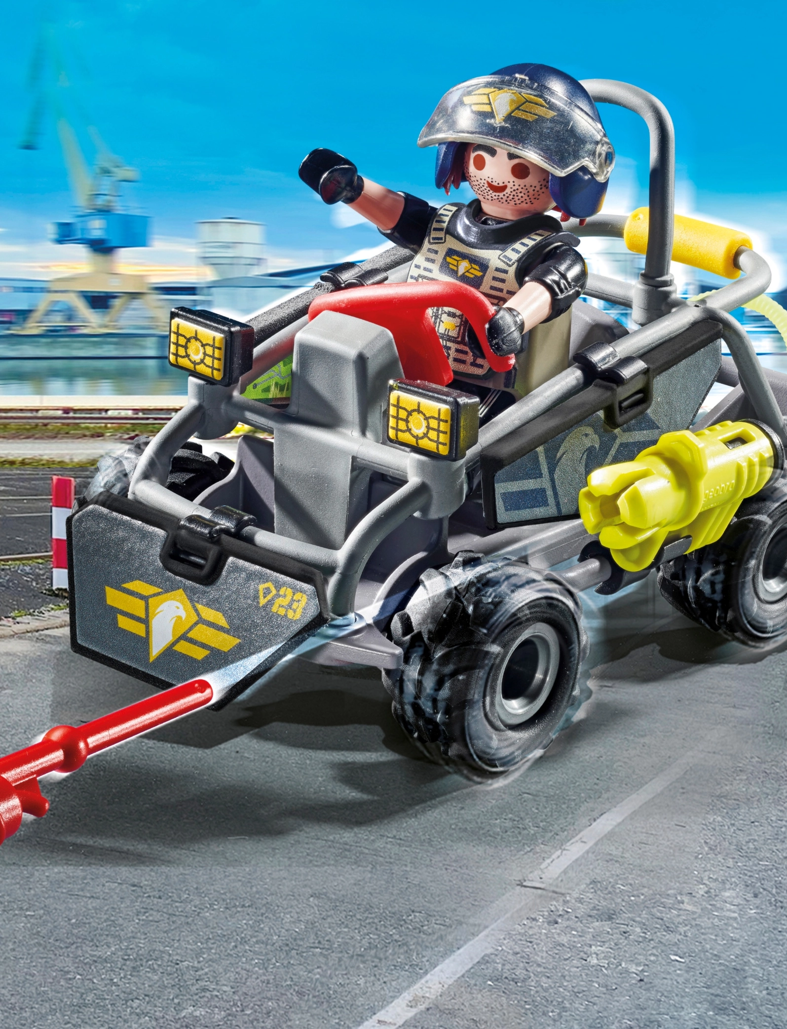 PLAYMOBIL - PLAYMOBIL City Action SWAT Multi Terrain Quad - 71147 - playmobil city action - multicolored - 3