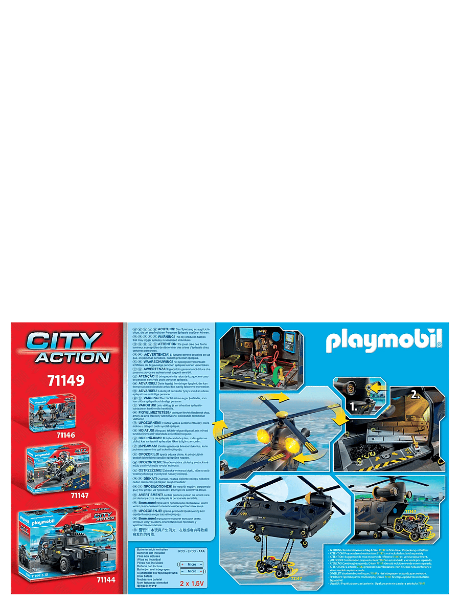 PLAYMOBIL - Tactical Unit Rescue Aircraft - playmobil city action - multicolored - 2