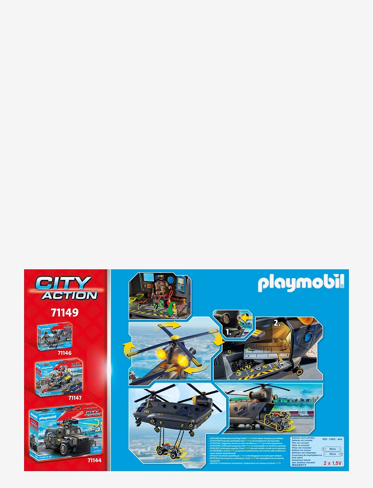 PLAYMOBIL - PLAYMOBIL City Action Tactical Unit - Rescue Aircraft - 71149 - multicolored - 3