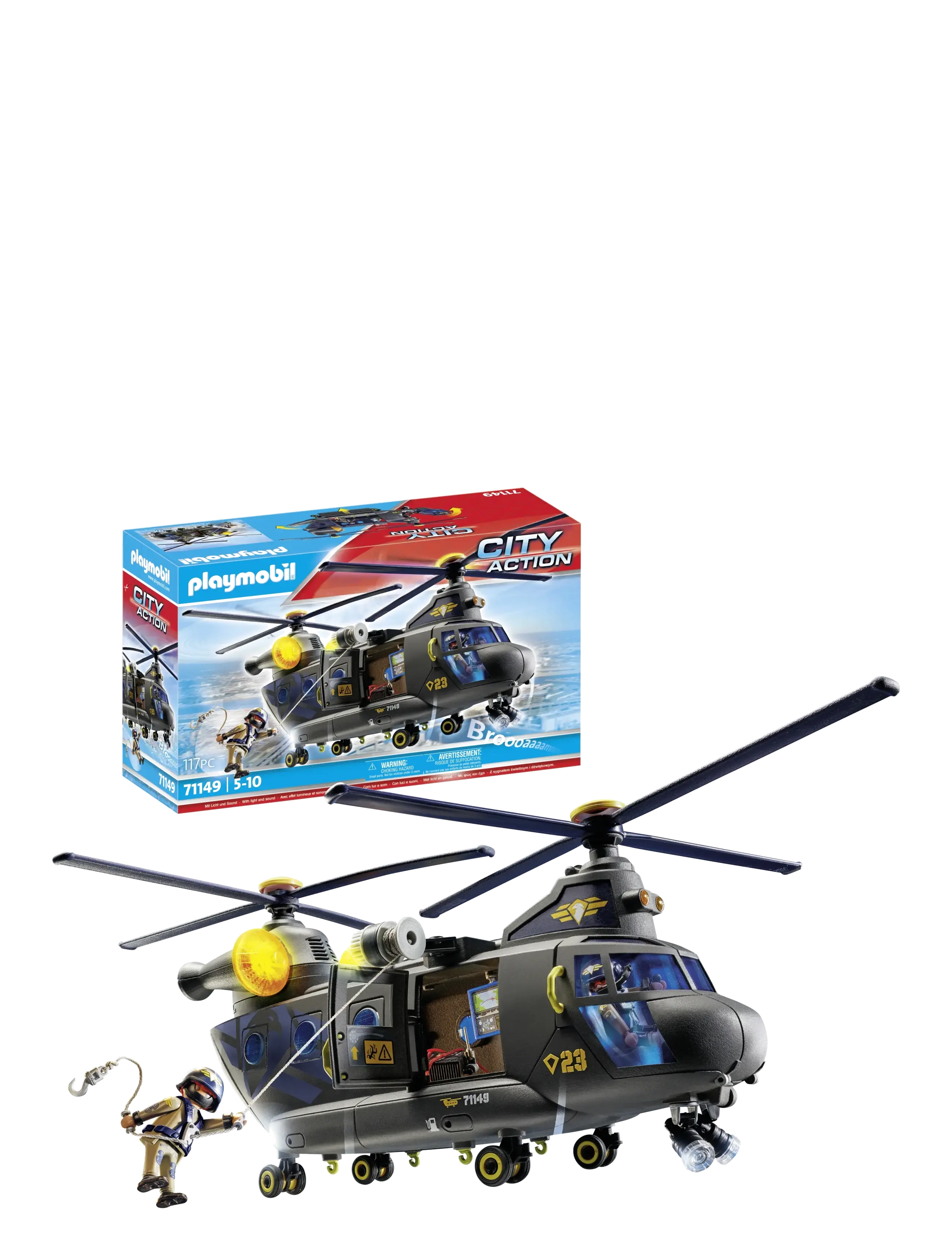 PLAYMOBIL - PLAYMOBIL City Action SWAT-redningsflyver - 71149 - playmobil city action - multicolored - 4