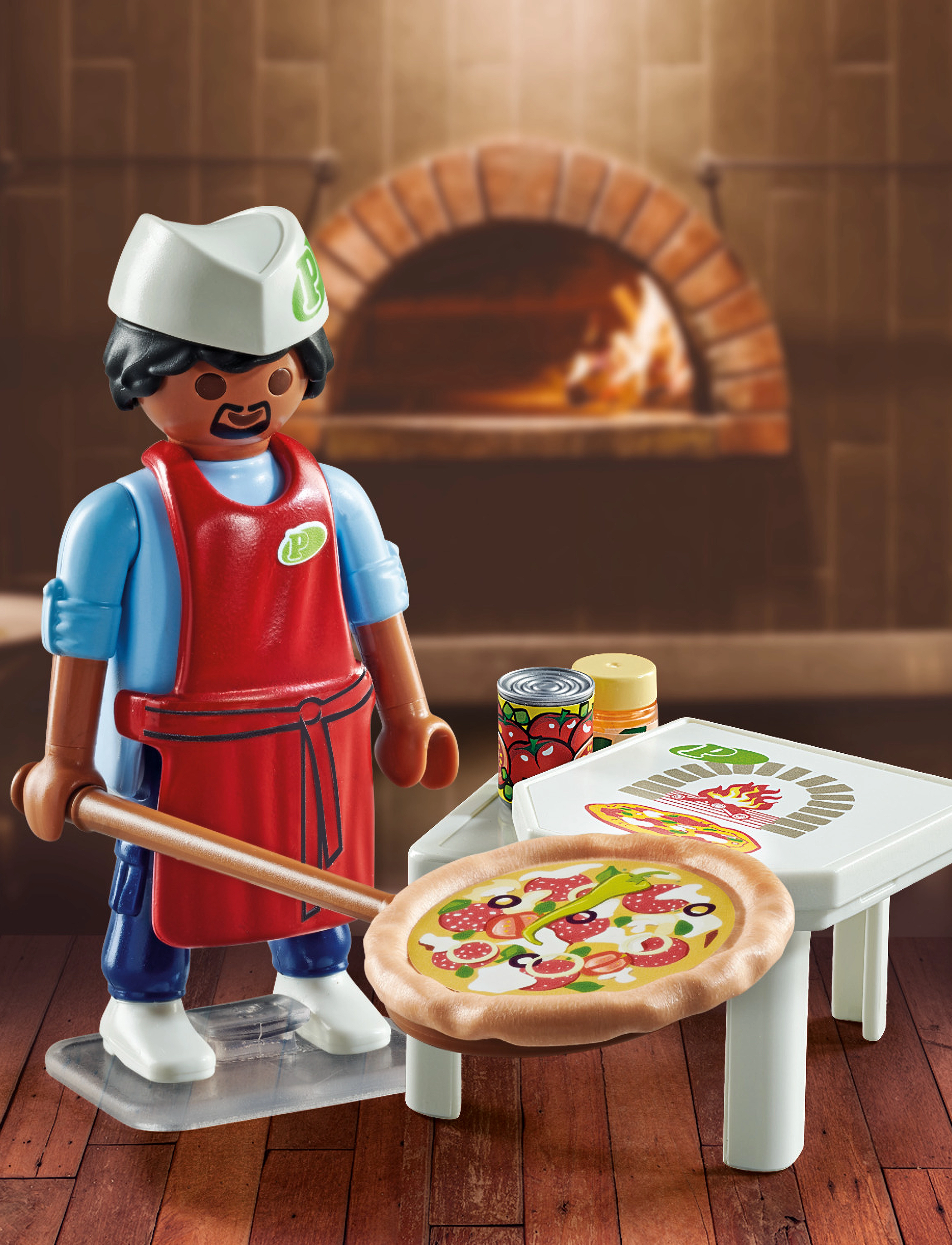 PLAYMOBIL Pizzabager, One Size, Multi/patterned, Playmobil Legetøj > Playmobil Special Plus, Børn