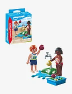 PLAYMOBIL Special Plus Children with Water Balloons - 71166 - MULTICOLORED