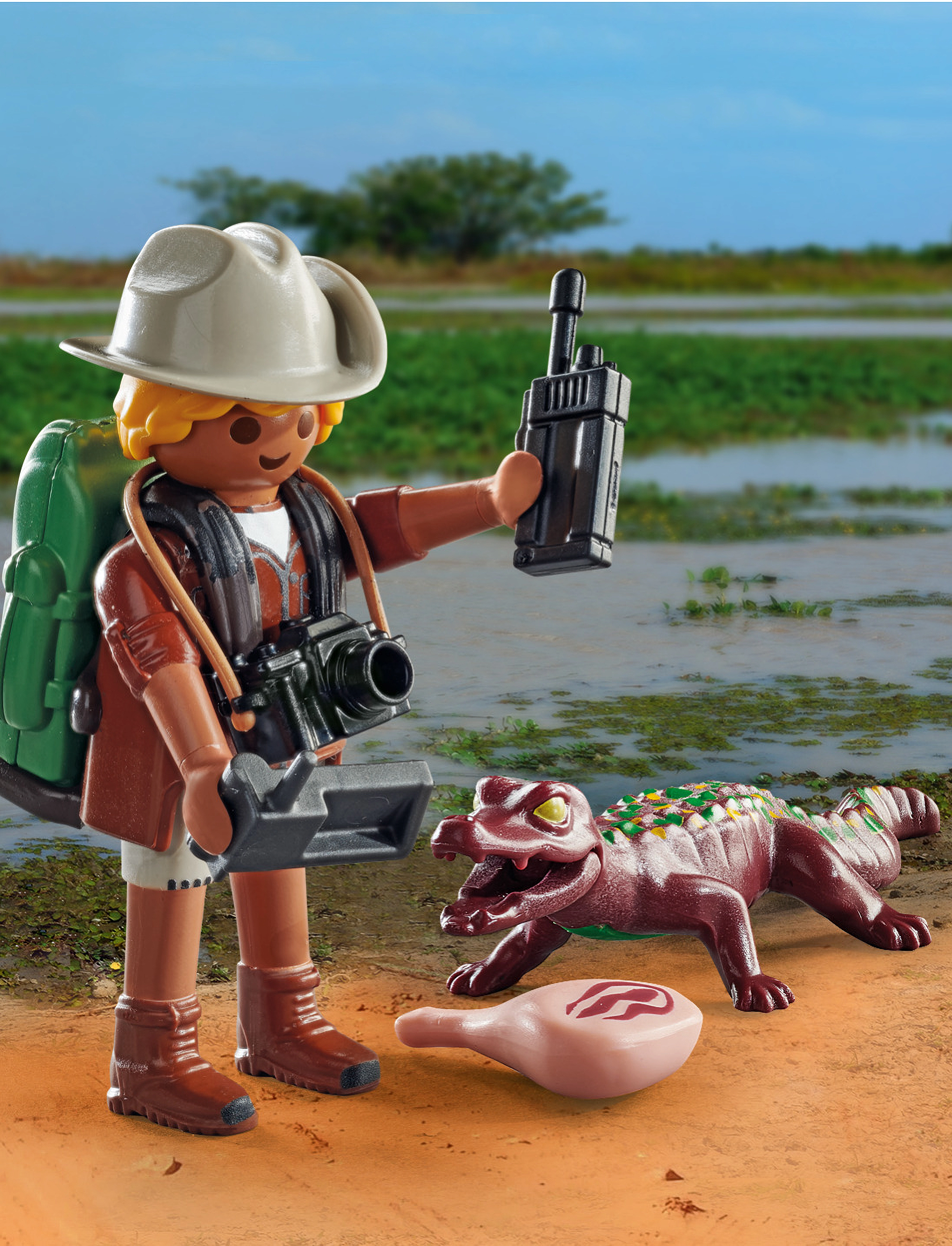 PLAYMOBIL - PLAYMOBIL Special Plus Forskare med ung kajman - 71168 - multicolored - 2