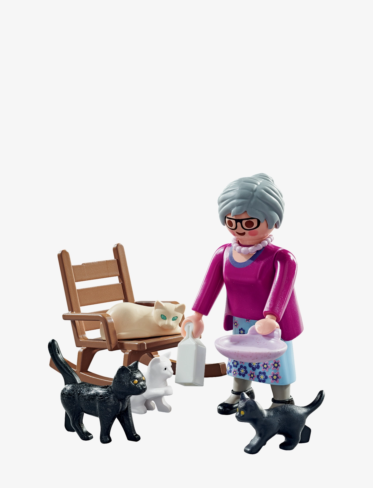 PLAYMOBIL - PLAYMOBIL Special Plus Bedstemor med katte - 71172 - multicolored - 1