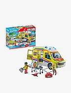 PLAYMOBIL City Life Ambulanse med lys og lyd - 71202 - MULTICOLORED