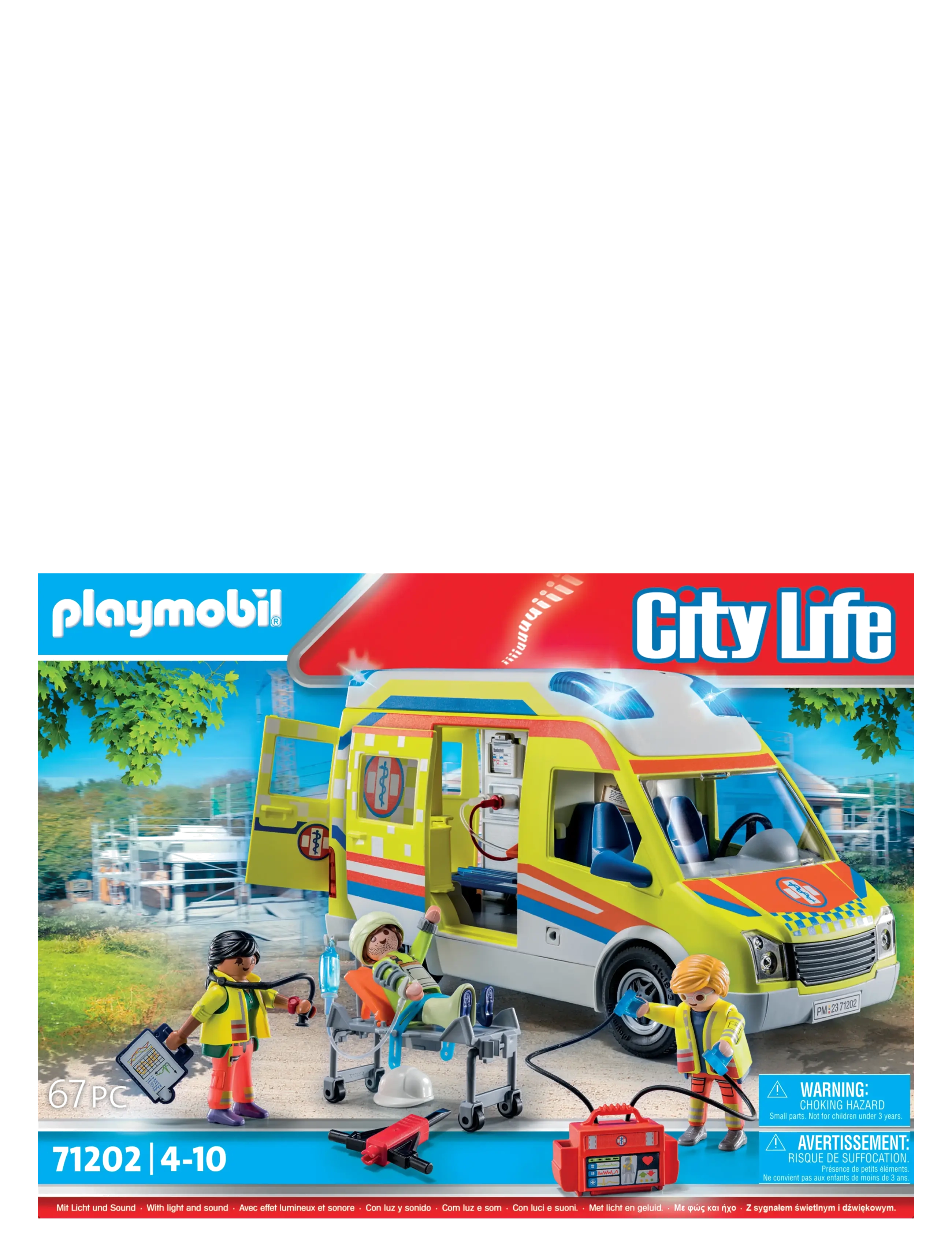 PLAYMOBIL - PLAYMOBIL City Life Ambulance med lys og lyd - 71202 - multicolored - 1