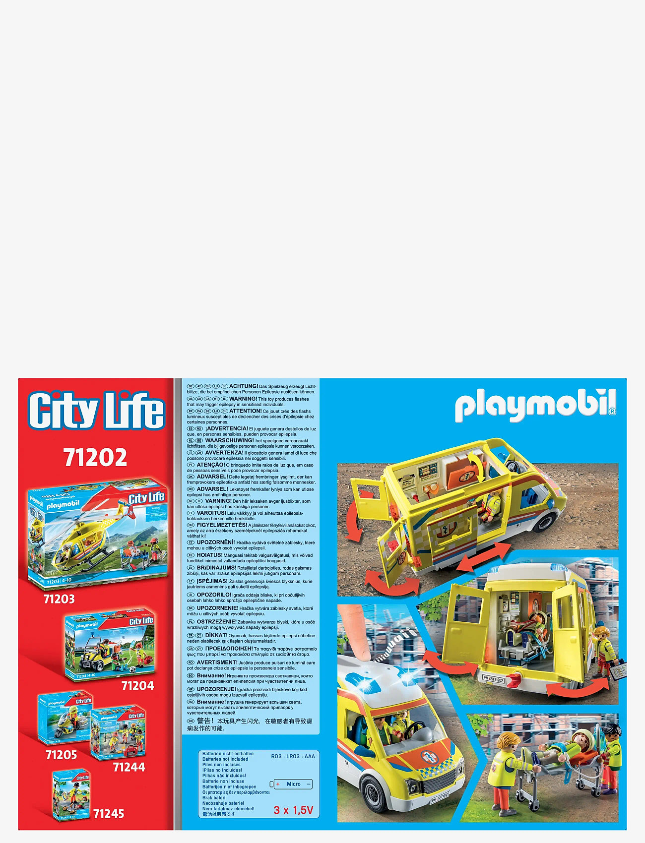 PLAYMOBIL City Life ambulance met licht en geluid 71202