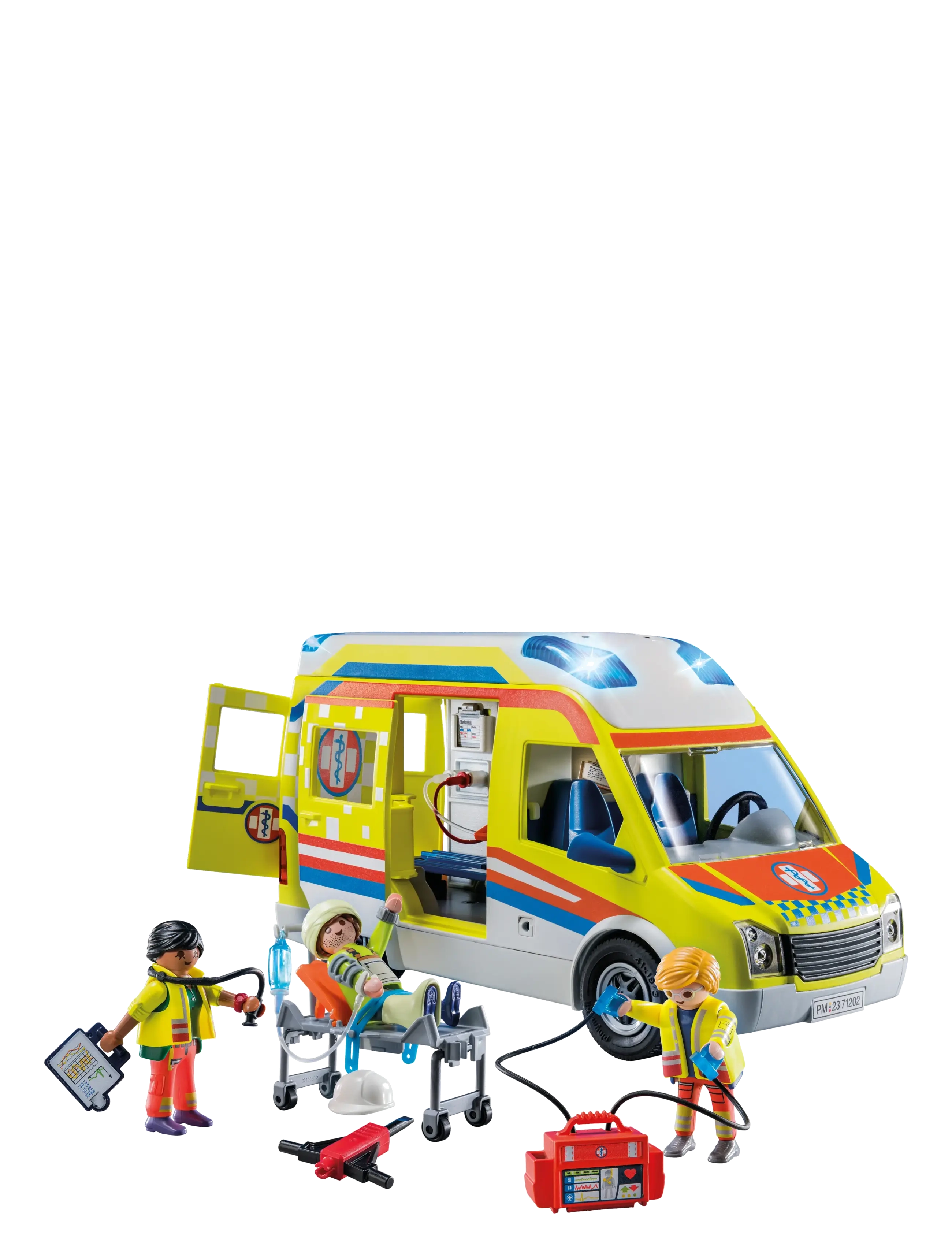 PLAYMOBIL - PLAYMOBIL City Life Ambulance med lys og lyd - 71202 - multicolored - 3