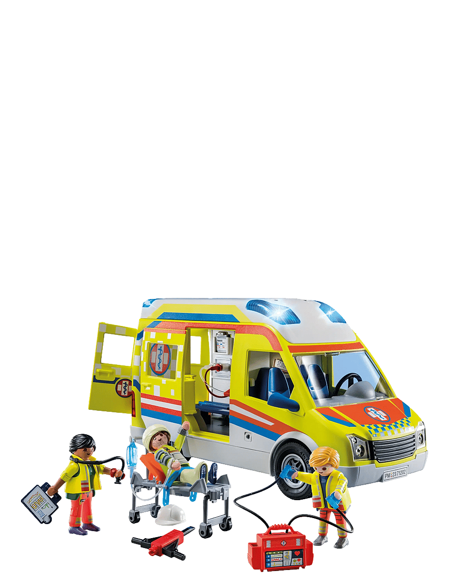 PLAYMOBIL - Ambulance with Light and Sound - playmobil city life - multicolored - 3