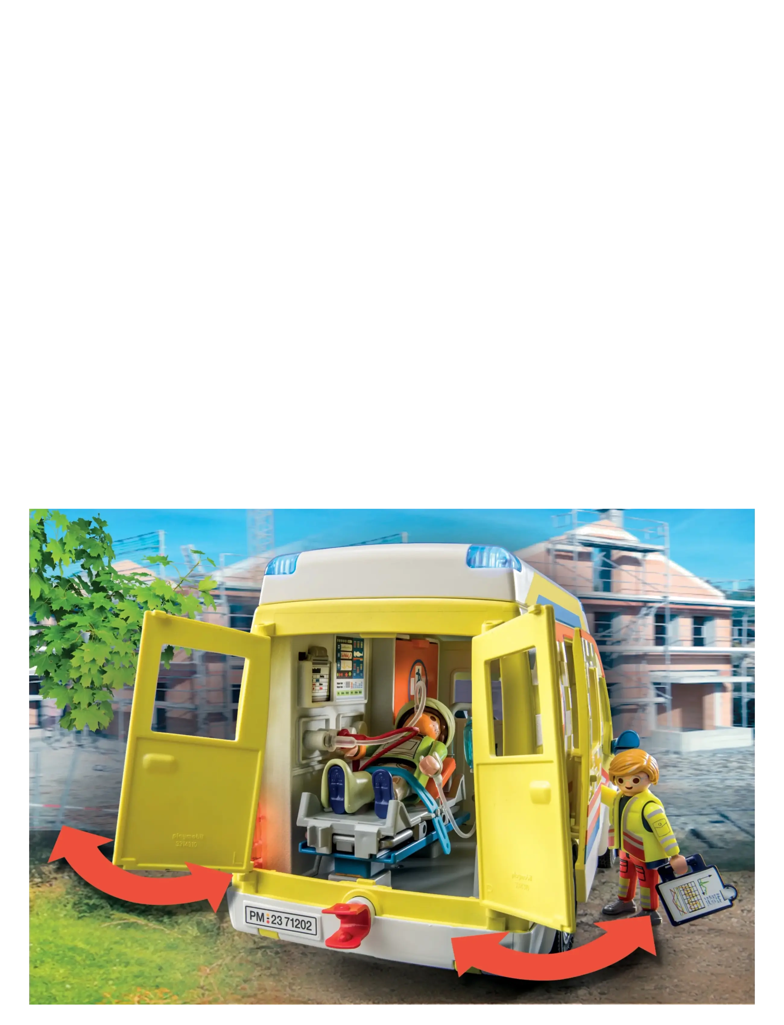PLAYMOBIL - PLAYMOBIL City Life Ambulance med lys og lyd - 71202 - multicolored - 4