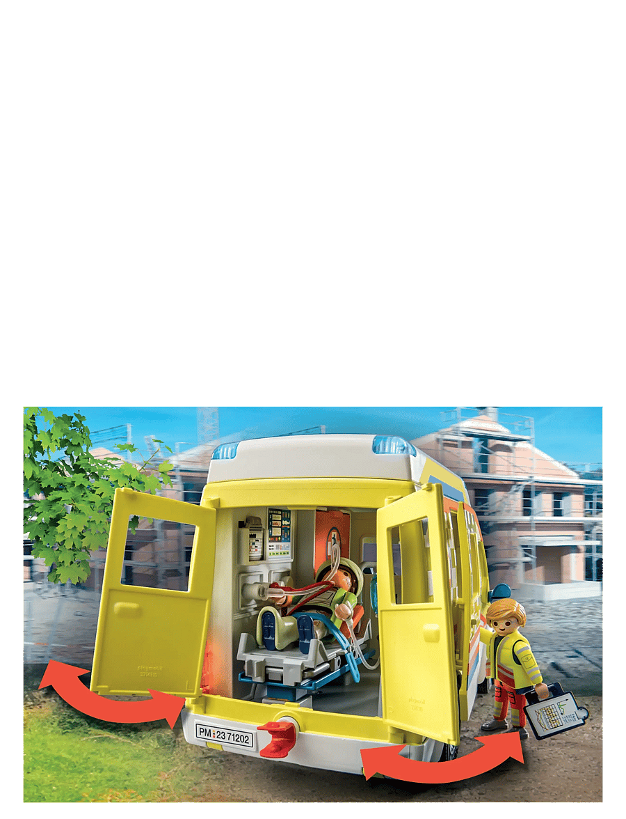 PLAYMOBIL - Ambulance with Light and Sound - playmobil city life - multicolored - 4