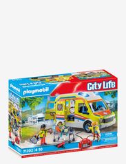 PLAYMOBIL - PLAYMOBIL City Life Ambulanse med lys og lyd - 71202 - playmobil city life - multicolored - 9