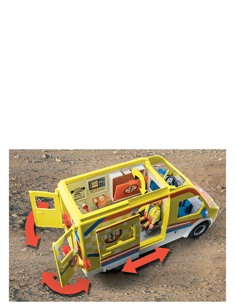 PLAYMOBIL - Ambulance with Light and Sound - playmobil city life - multicolored - 5